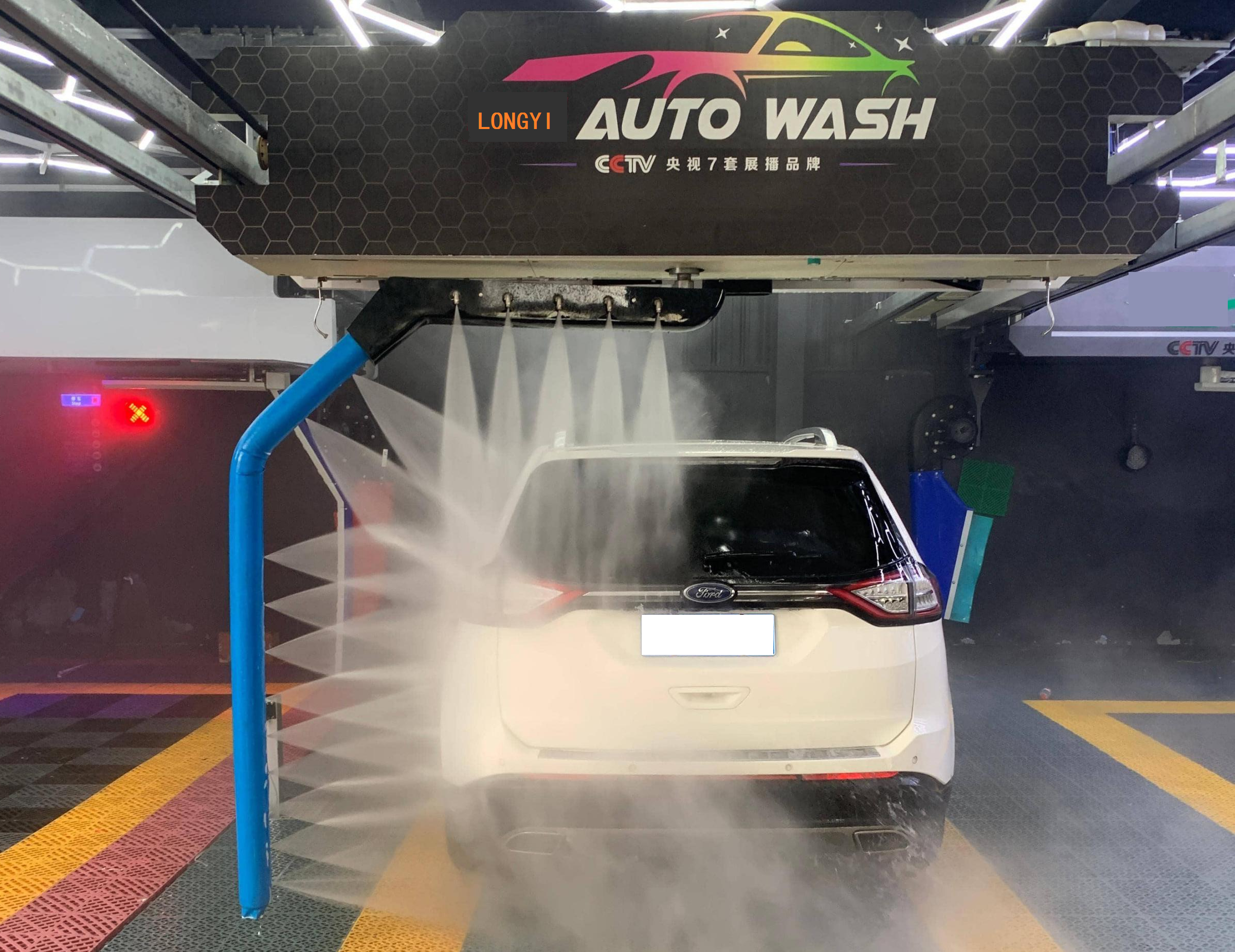 Eco-friendly car wash equipment with water treatment system, green technology indicators, sustainable design